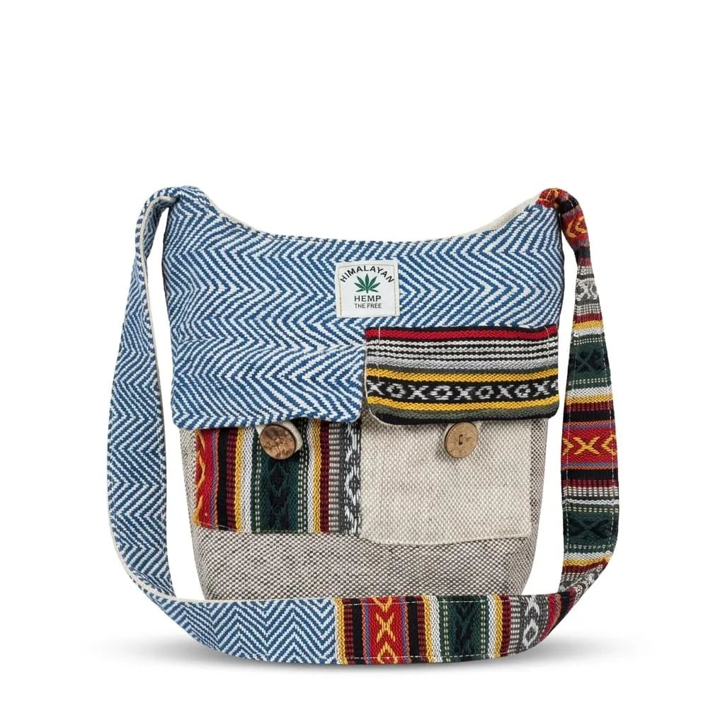2 Pocket Hemp Jhola Bag for Travel & Everyday Use | Khojo - Hemp Bags - Khojo Store