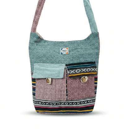 2 Pocket Hemp Jhola Bag for Travel & Everyday Use | Khojo - Hemp Bags - Khojo Store