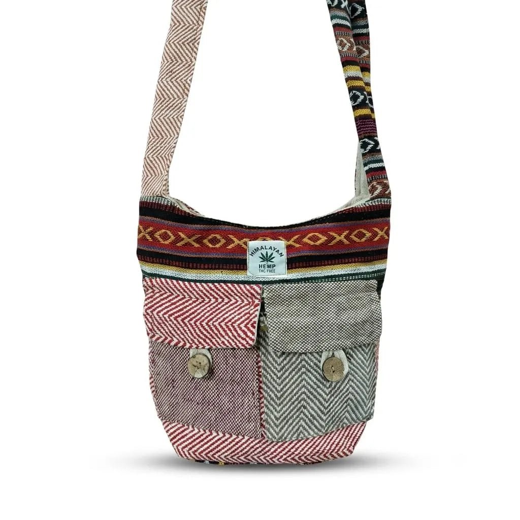 2 Pocket Hemp Jhola Bag for Travel & Everyday Use | Khojo - Hemp Bags - Khojo Store