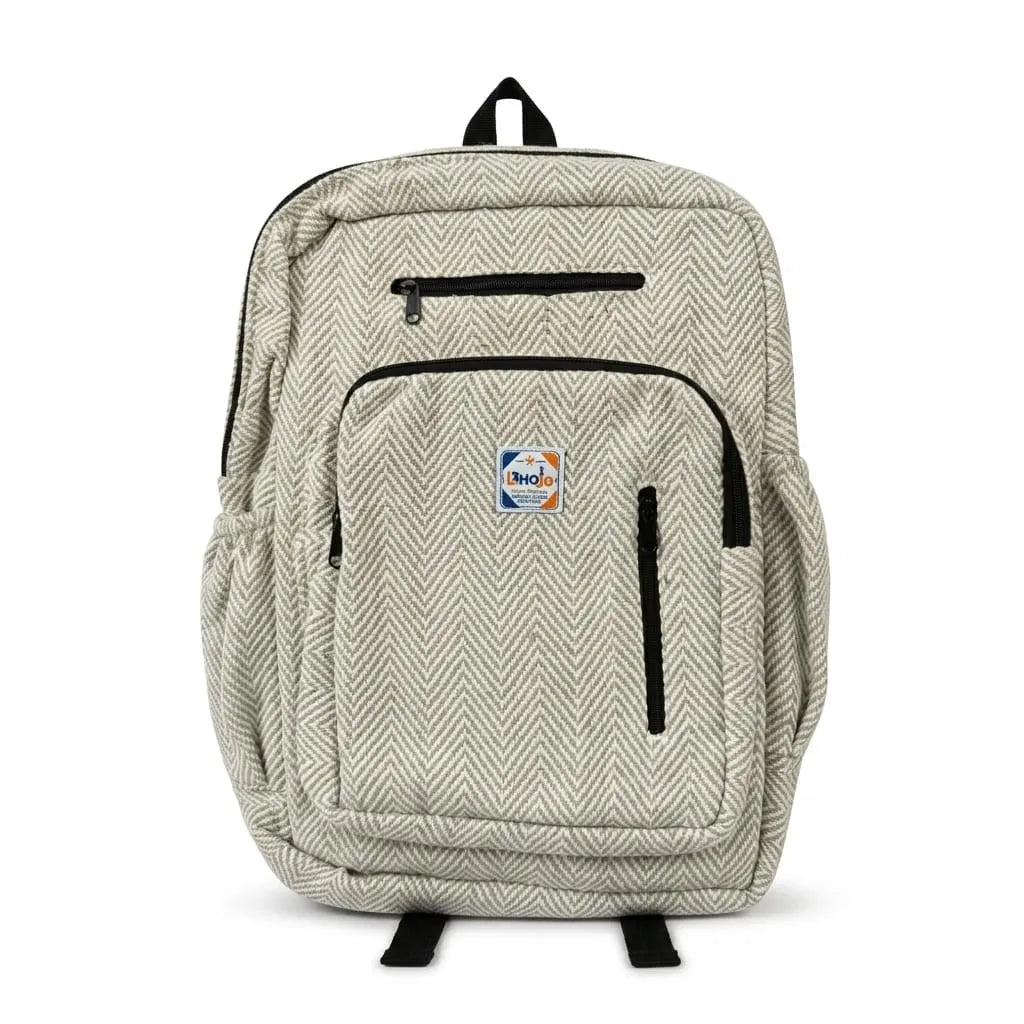 4 Zipper Hemp Pithu Bag 20L for Travel & Adventure | Khojo - Hemp Bags - Khojo Store