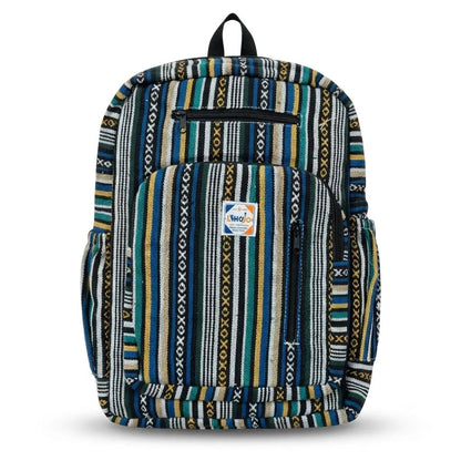 4 Zipper Hemp Pithu Bag 20L for Travel & Adventure | Khojo - Hemp Bags - Khojo Store