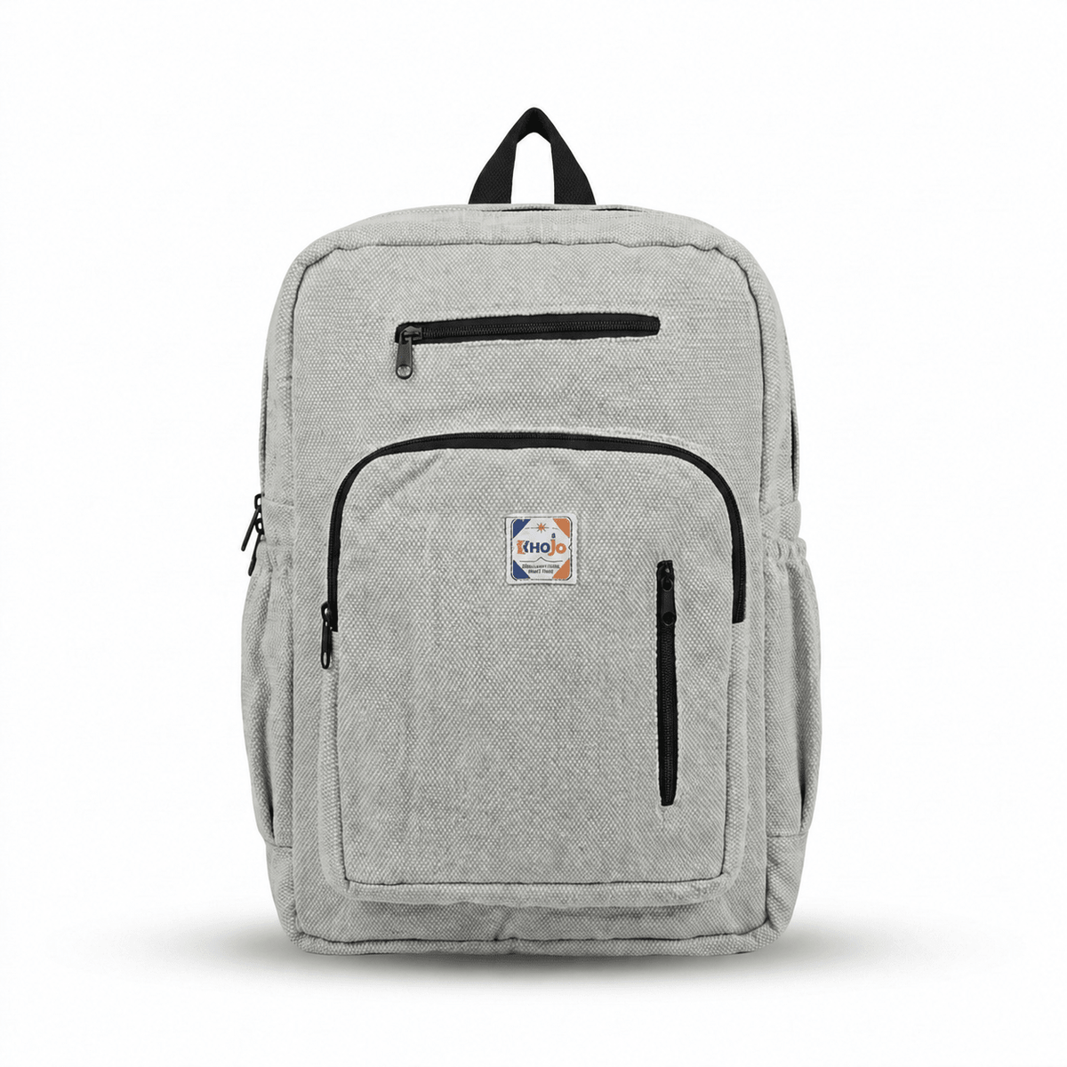 4 Zipper Hemp Pithu Bag 20L for Travel & Adventure | Khojo - Hemp Bags - Khojo Store