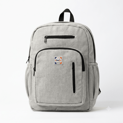 4 Zipper Hemp Pithu Bag 20L for Travel & Adventure | Khojo - Hemp Bags - Khojo Store