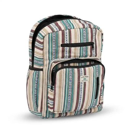 Khojo 4 Zipper Hemp Pithu Bag 20L colourway detail in natural hemp canvas