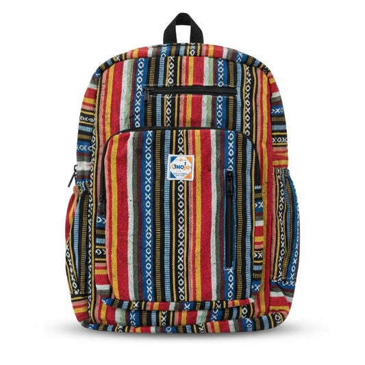 4 Zipper Hemp Pithu Bag 20L for Travel & Adventure | Khojo - Hemp Bags - Khojo Store
