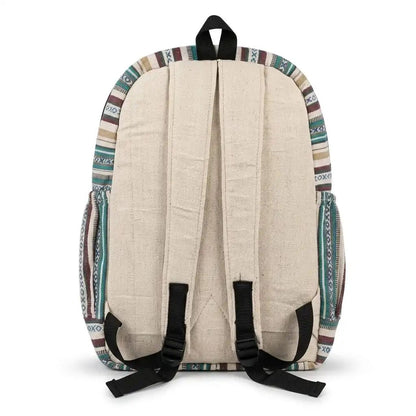 Khojo 4 Zipper Hemp Pithu Bag 20L in an earthy hemp colourway, full product view