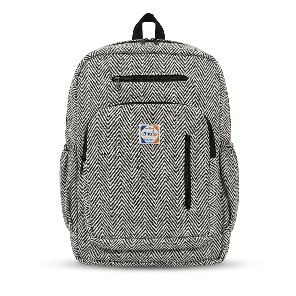 4 Zipper Hemp Pithu Bag 20L for Travel & Adventure | Khojo - Hemp Bags - Khojo Store