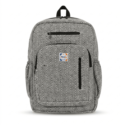4 Zipper Hemp Pithu Bag 20L for Travel & Adventure | Khojo - Hemp Bags - Khojo Store