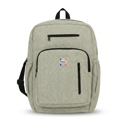 4 Zipper Hemp Pithu Bag 20L for Travel & Adventure | Khojo - Hemp Bags - Khojo Store