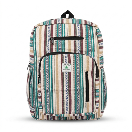 4 Zipper Hemp Pithu Bag 20L for Travel & Adventure | Khojo