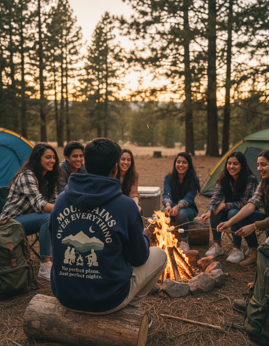 Travel Hoodie Oversized Fit | Mountains Over Everything