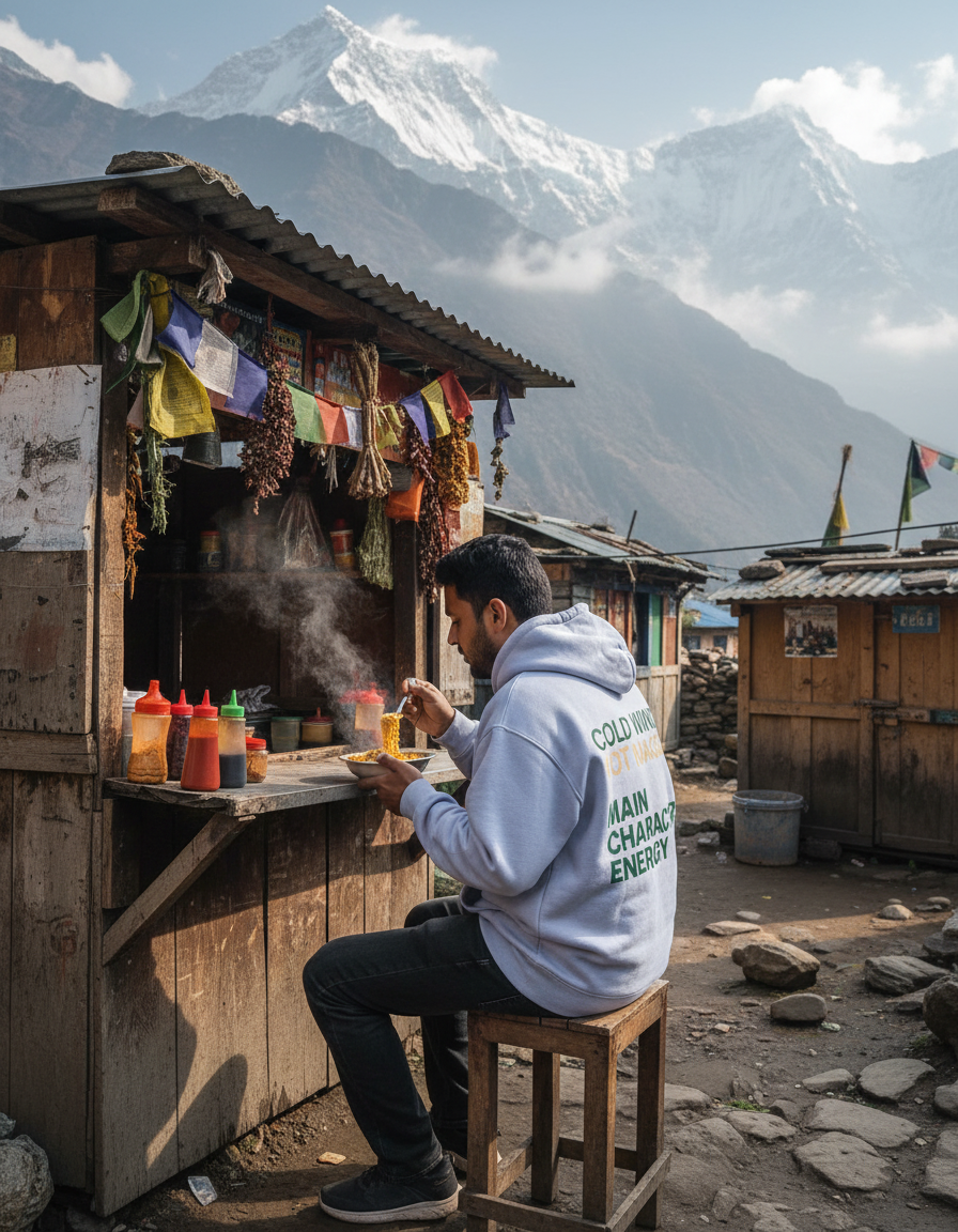 Travel Hoodie Oversized Fit | Mountain Mode On