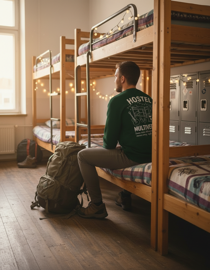 Travel Oversized Sweatshirt | Hostel Multiverse