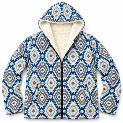 Khojo Kaarwan Jacket – Sherpa-Lined Jacquard Hooded Winter Jacket