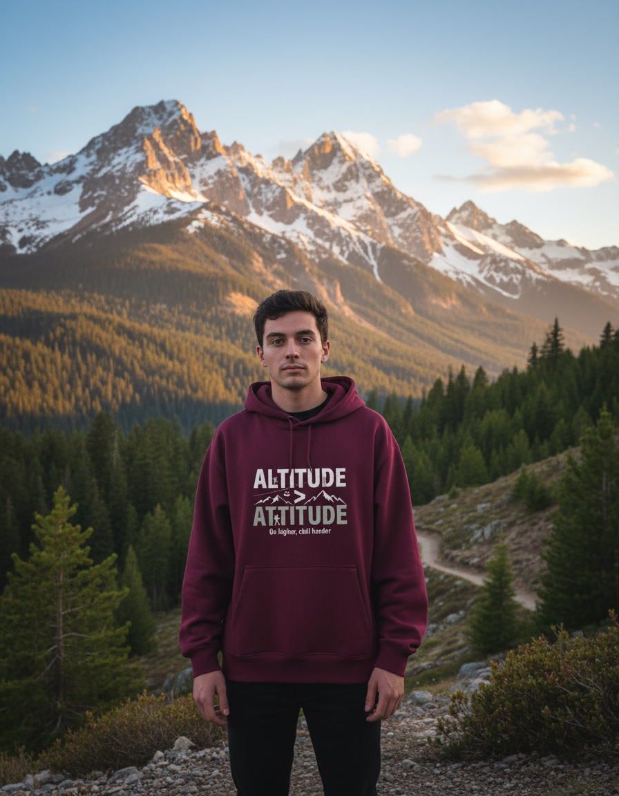 Travel Hoodie Oversized Fit | Altitude > Attitude