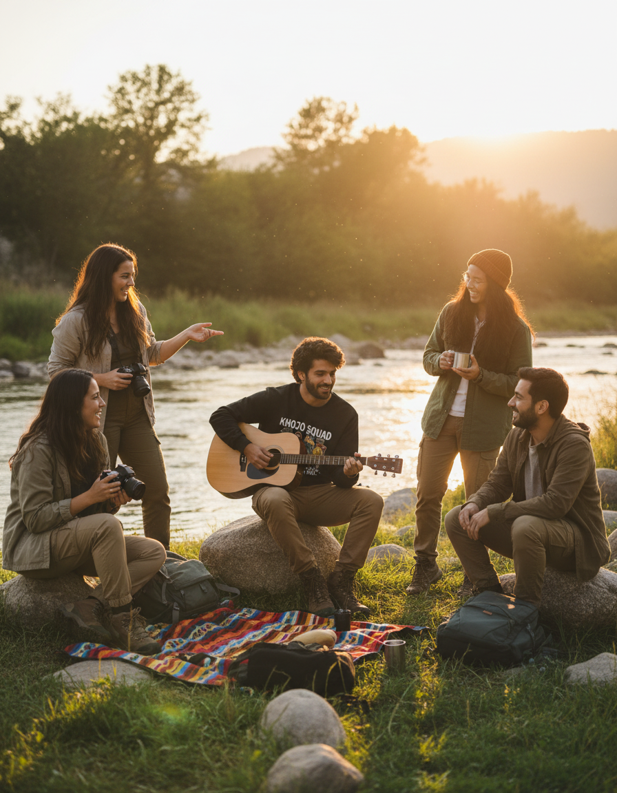 Travel Sweatshirt | Khojo Squad - Budget khatam, yaadein full