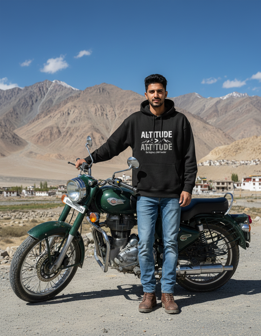 Travel Hoodie Oversized Fit | Altitude > Attitude