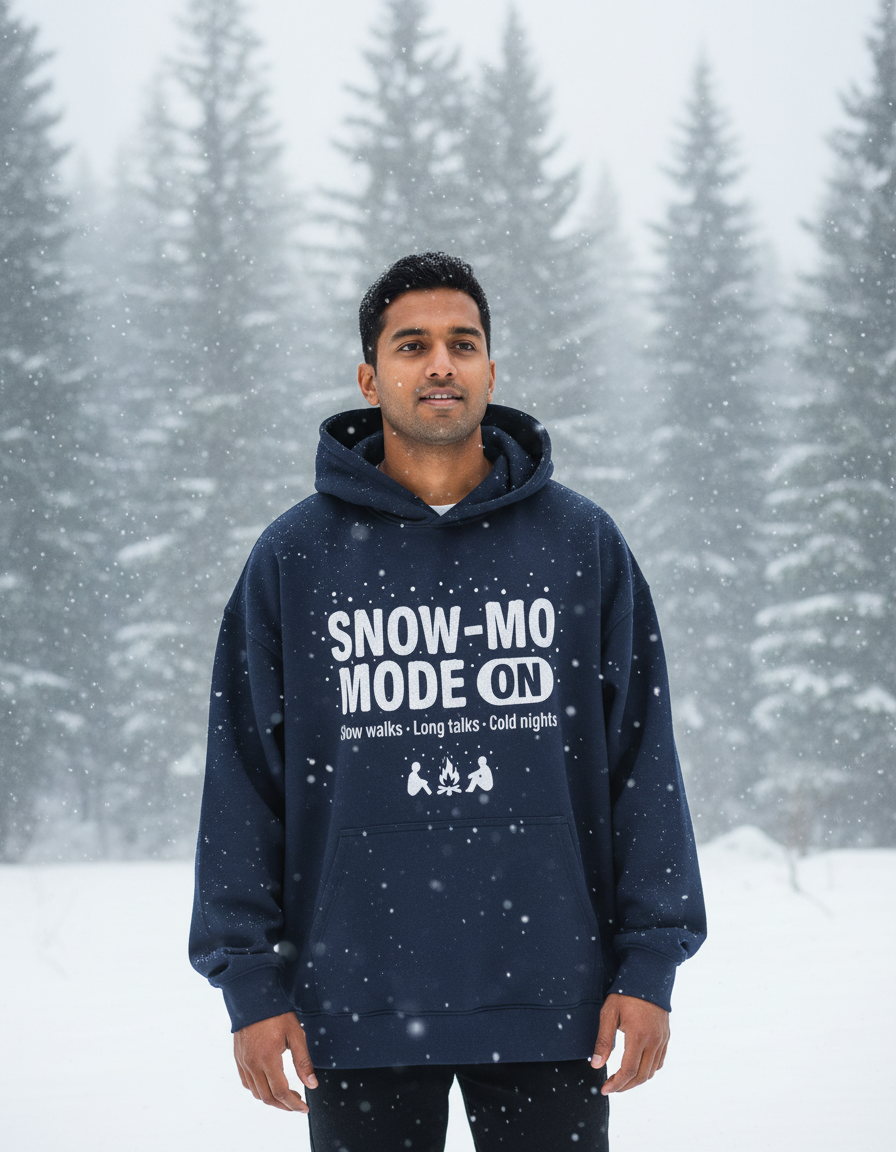 Travel Hoodie Oversized Fit | Snow Mode On