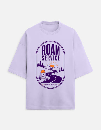 Roam Service oversized travel tee – Lavender – Khojo Store