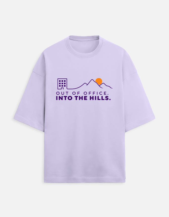 Out of Office Into the Hills oversized travel tee – Lavender – Khojo Store