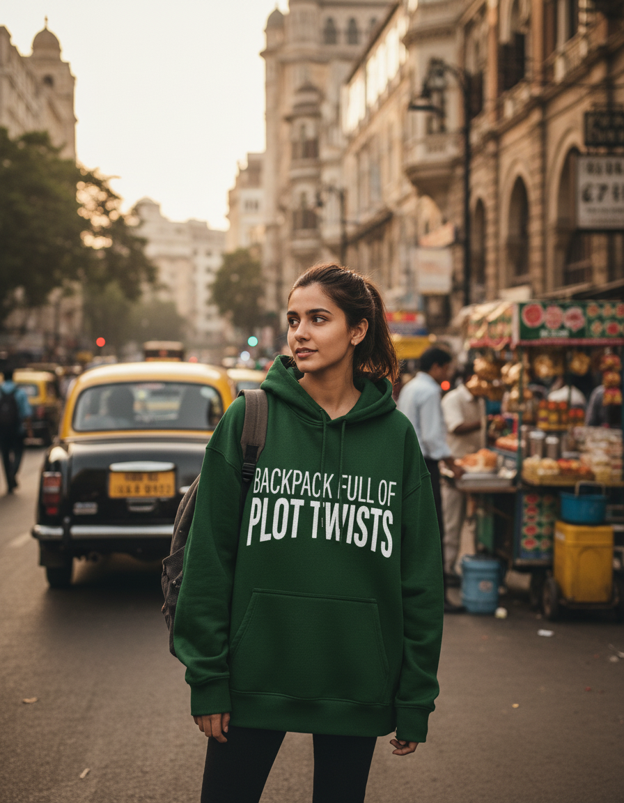 Travel Hoodie Oversized Fit | Backpack Full of Plot Twists
