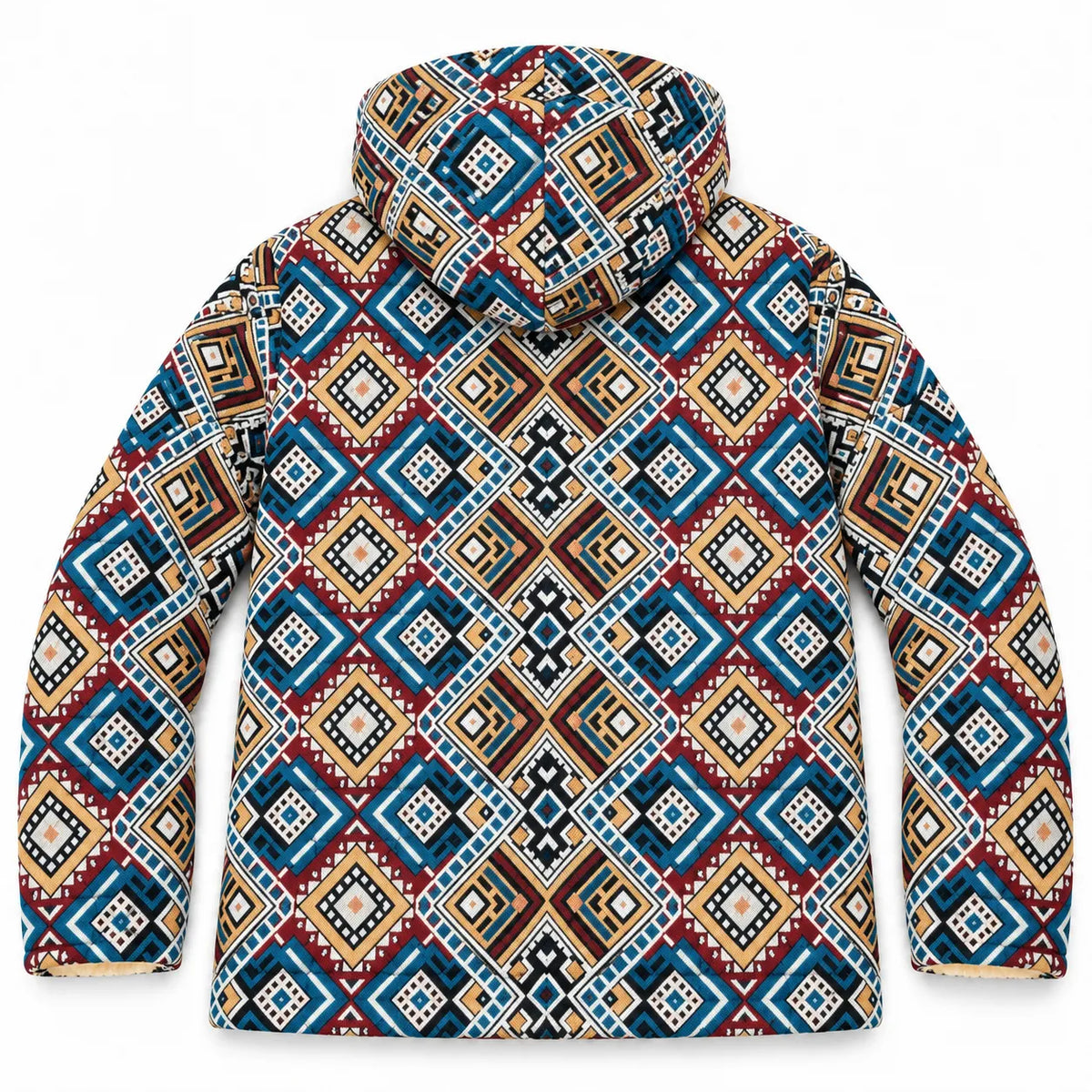 Khojo Kaarwan Jacket – Sherpa-Lined Jacquard Hooded Winter Jacket