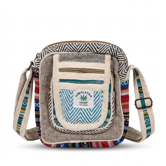Hemp Hululu Sling Bag for Travel | Multicolor | Khojo