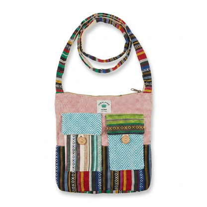 2 Pocket Hemp Jhola Bag for Travel & Everyday Use | Khojo - Hemp Bags - Khojo Store