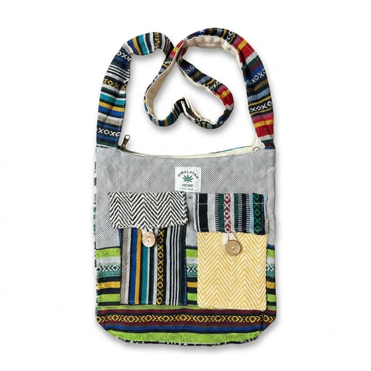 2 Pocket Hemp Jhola Bag for Travel & Everyday Use | Khojo