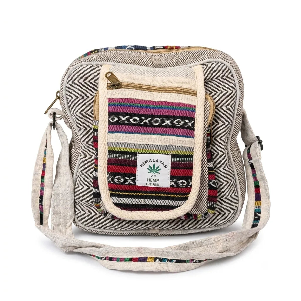 Hemp Hululu Sling Bag for Travel | Multicolor | Khojo