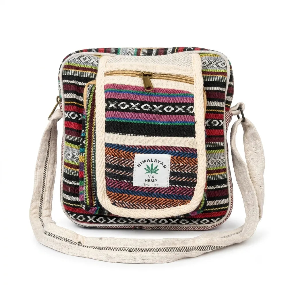 Hemp Hululu Sling Bag for Travel | Multicolor | Khojo