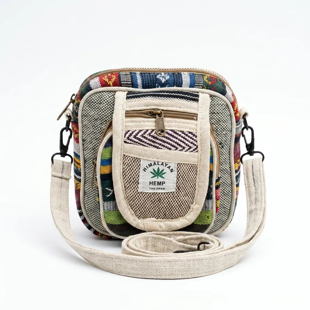 Hemp Hululu Sling Bag for Travel | Multicolor | Khojo