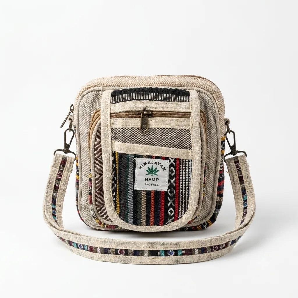 Hemp Hululu Sling Bag for Travel | Multicolor | Khojo