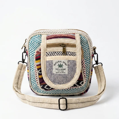 Hemp Hululu Sling Bag for Travel | Multicolor | Khojo