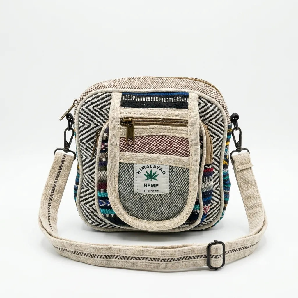 Hemp Hululu Sling Bag for Travel | Multicolor | Khojo