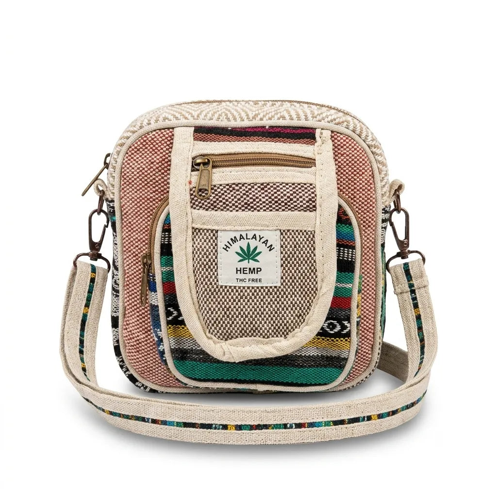 Hemp Hululu Sling Bag for Travel | Multicolor | Khojo