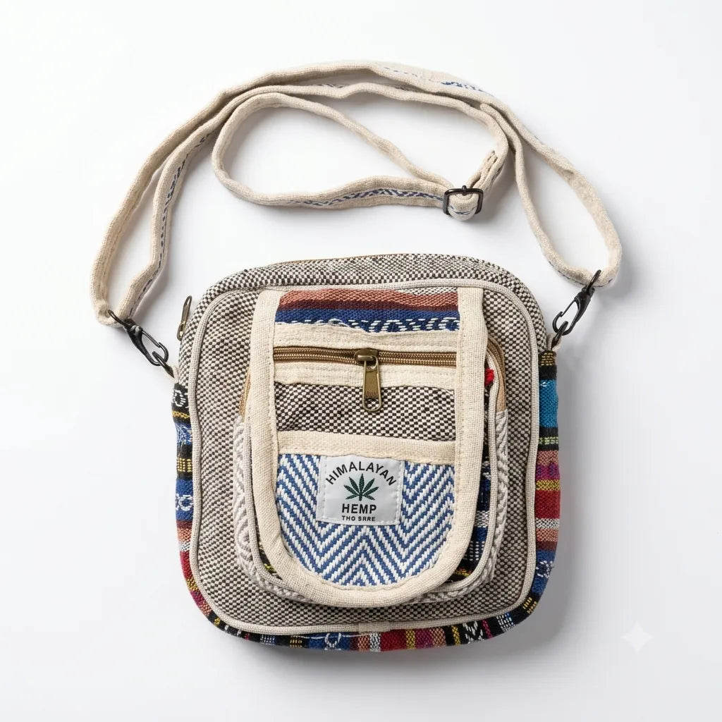 Hemp Hululu Sling Bag for Travel | Multicolor | Khojo
