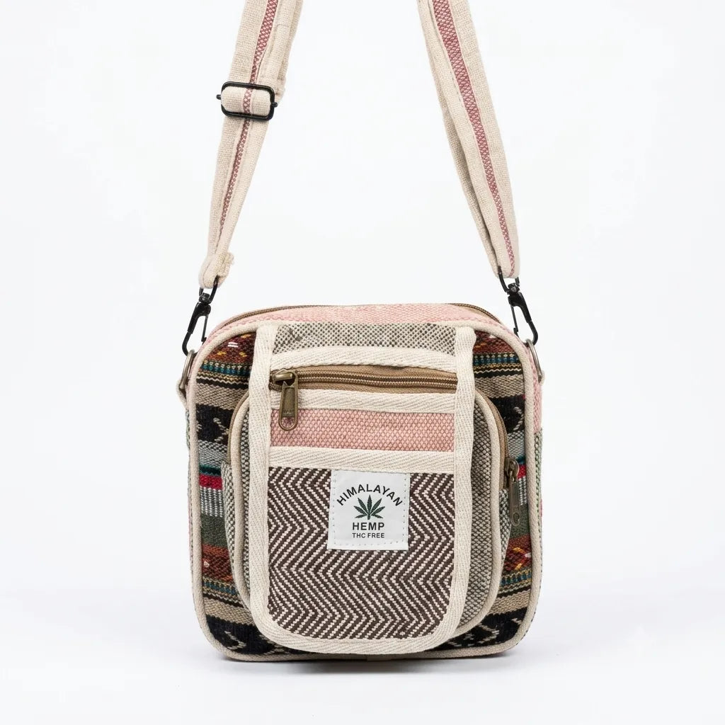Hemp Hululu Sling Bag for Travel | Multicolor | Khojo