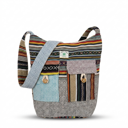 2 Pocket Hemp Jhola Bag for Travel & Everyday Use | Khojo