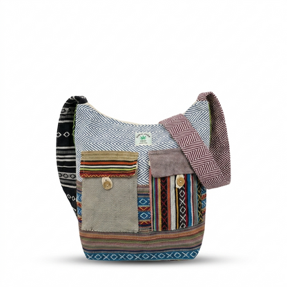 2 Pocket Hemp Jhola Bag for Travel & Everyday Use | Khojo