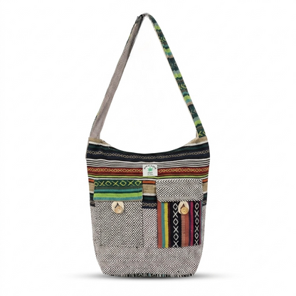 2 Pocket Hemp Jhola Bag for Travel & Everyday Use | Khojo