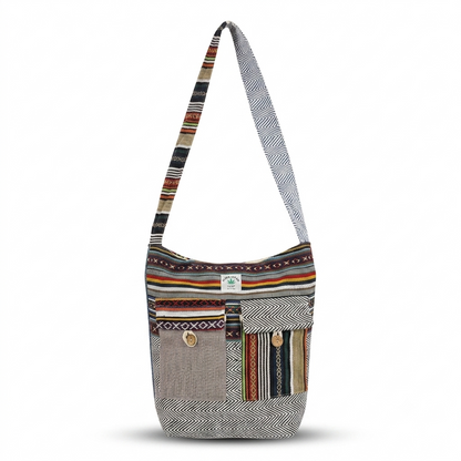 2 Pocket Hemp Jhola Bag for Travel & Everyday Use | Khojo