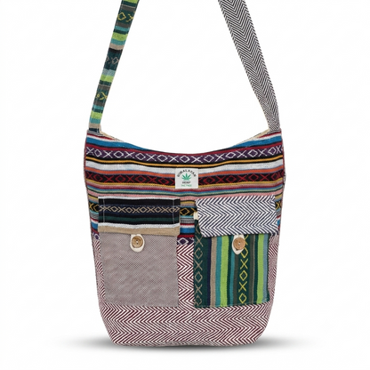 2 Pocket Hemp Jhola Bag for Travel & Everyday Use | Khojo