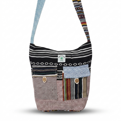 2 Pocket Hemp Jhola Bag for Travel & Everyday Use | Khojo