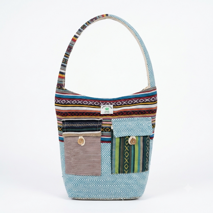 2 Pocket Hemp Jhola Bag for Travel & Everyday Use | Khojo