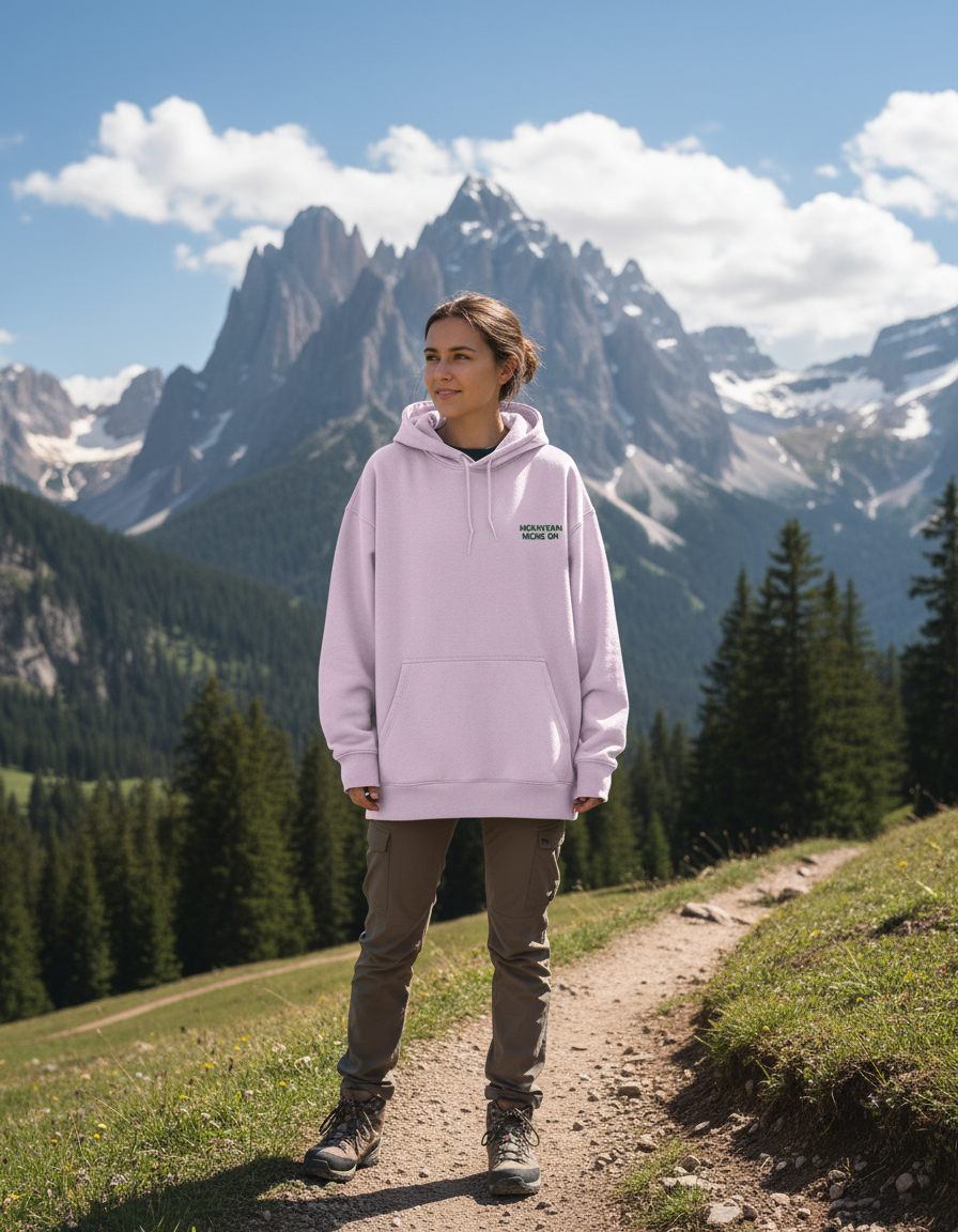 Travel Hoodie Oversized Fit | Mountain Mode On