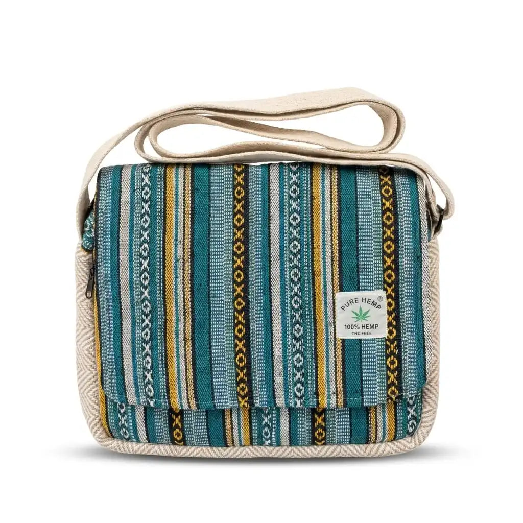 Khojo Hemp Voyager Tablet Sleeve Sling Bag - zip pocket detail