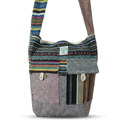 2 Pocket Hemp Jhola Bag for Travel & Everyday Use | Khojo - Hemp Bags - Khojo Store