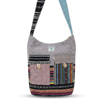2 Pocket Hemp Jhola Bag for Travel & Everyday Use | Khojo - Hemp Bags - Khojo Store