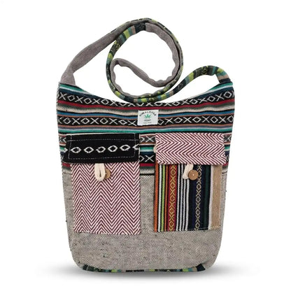 2 Pocket Hemp Jhola Bag for Travel & Everyday Use | Khojo - Hemp Bags - Khojo Store